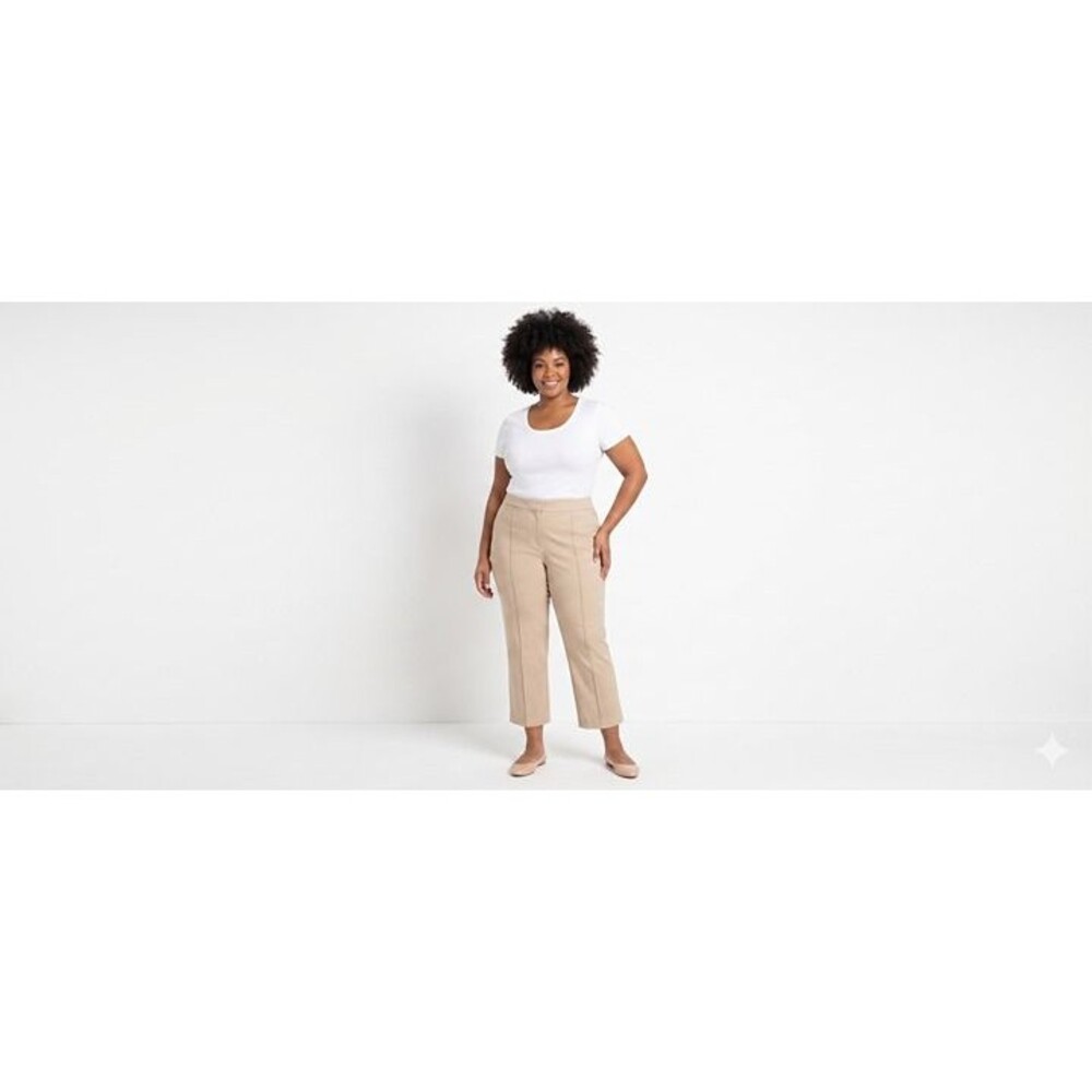 J. Jill Cotton Ponte Cropped WIde Leg Pants 14